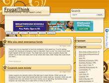 Tablet Screenshot of frugalthink.com
